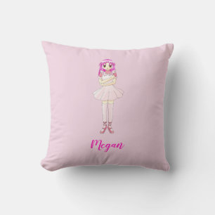 Anime Girl Ballet Personalised Pillow