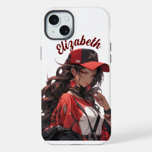 Anime girl boss iPhone 15 plus case
