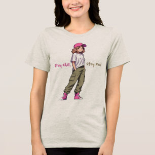 Anime Girl -dgn2 by Maaya_Prints, Women's Tri-Blend Shirt