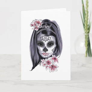 Anime Girl Drawn Anime Tattoo Card