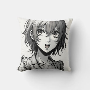 Anime Girl   Dynamic Action‑Style Character Design Cushion