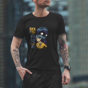 Anime Girl Evil Shadow   T-Shirt
