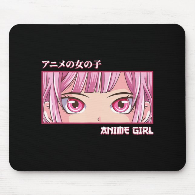 Anime Girl Eyes Japanese Japan Art Aesthetic Anime Mouse Pad (Front)
