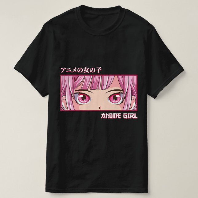 Anime Girl Eyes Japanese Japan Art Aesthetic Anime T-Shirt (Design Front)