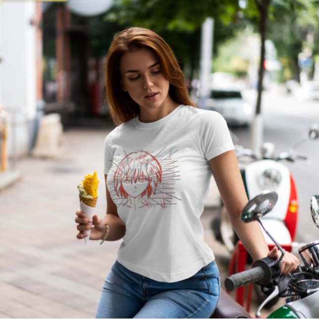 Anime Girl Face Sketch  T-Shirt (Creator Uploaded)