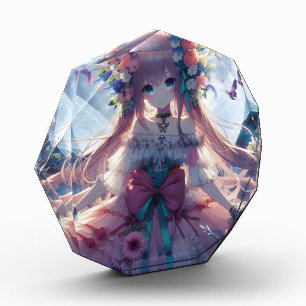 Anime Girl Flower Moon Fairy Photo Block