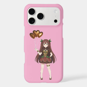 Anime Girl Gold Heart Balloons 