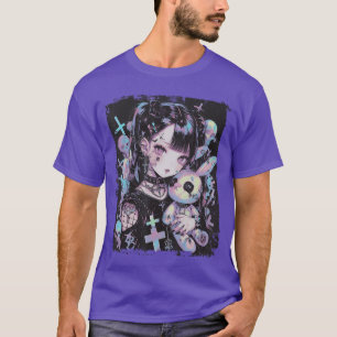Anime Girl Goth Bunny Cute EGirl Gothic Outfit Gru T-Shirt
