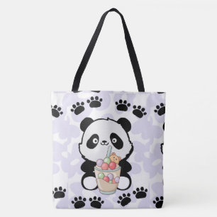 anime girl happy with flowers tote bag