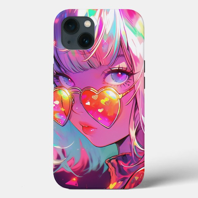 Anime Girl Hearts Case-Mate iPhone Case (Back)