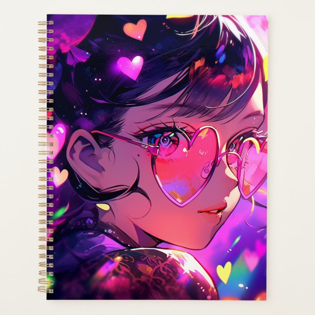 Anime Girl Hearts Planner (Front)
