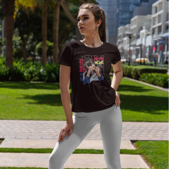 Anime Girl Homework Education  T-Shirt (Creator Uploaded)
