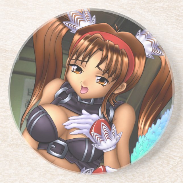 Anime Girl - Honey Coaster (Front)