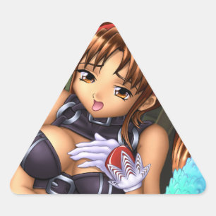 Anime Girl - Honey Triangle Sticker