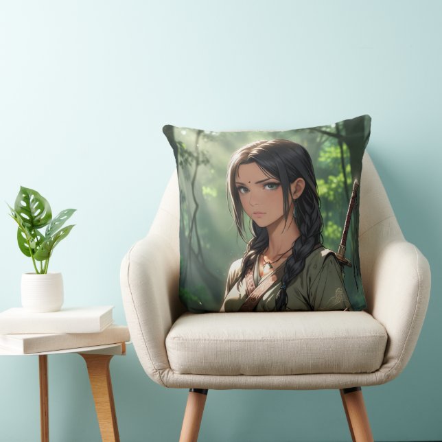 Anime Girl Jungle Booktoker Tribe Gift book lover Cushion (Chair)