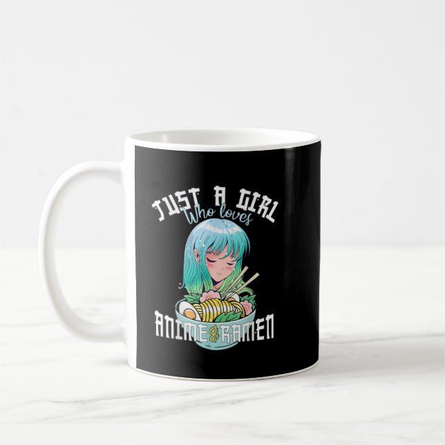 Anime Girl Just a Girl Who Loves Anime 1 Coffee Mug (Left)