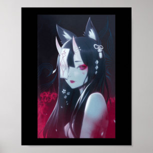 Anime Girl Kawaii Waifu Aesthetic Japanese Manga O Poster