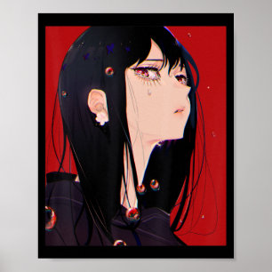Anime Girl Kawaii Waifu Aesthetic Japanese Manga O Poster
