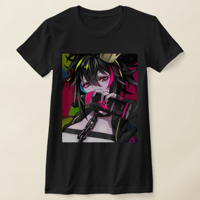 Anime Girl Kawaii Waifu Aesthetic Japanese Otaku  T-Shirt (Laydown)