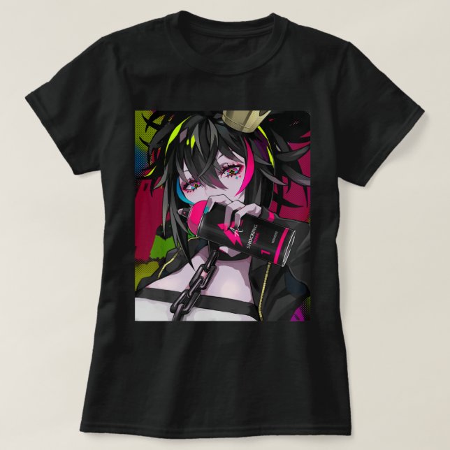 Anime Girl Kawaii Waifu Aesthetic Japanese Otaku  T-Shirt (Design Front)