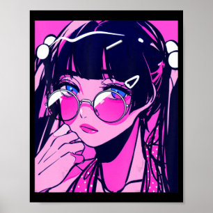 Anime Girl Kawaii Waifu Pink Aesthetic Japanese Ot Poster