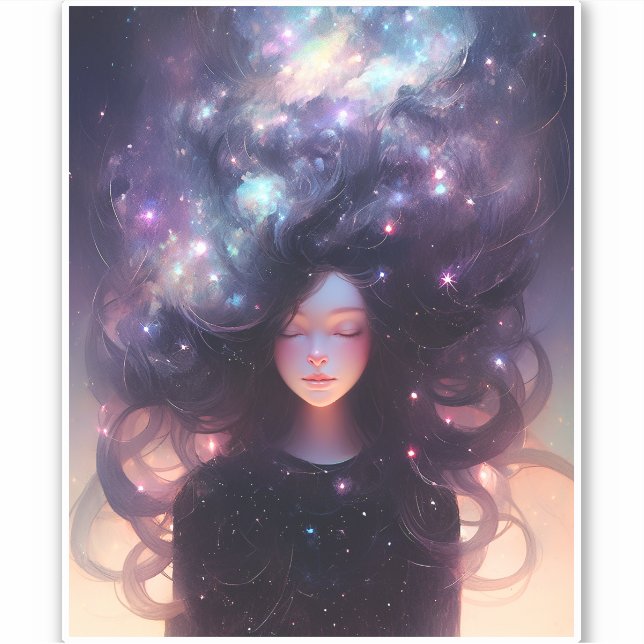 Anime Girl Made Of Stars (Front)
