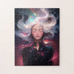 Anime Girl Made Of Stars Jigsaw Puzzle
