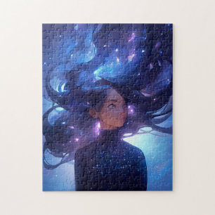 Anime Girl Made Of Stars Jigsaw Puzzle