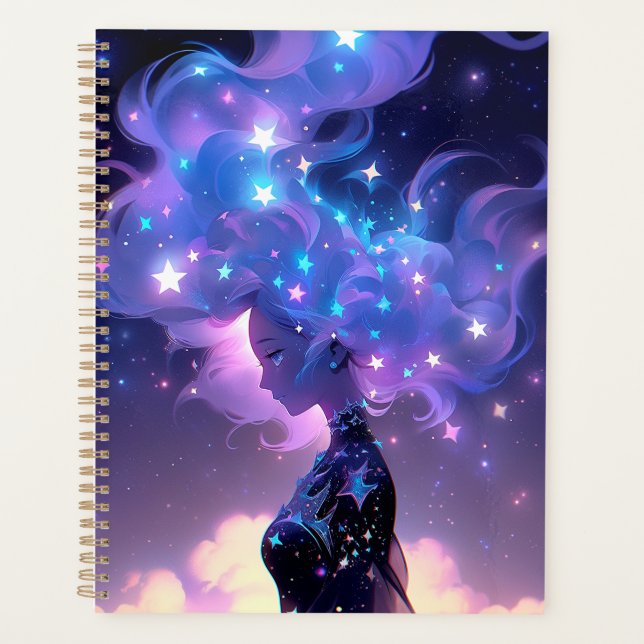 Anime Girl Made Of Stars Planner (Front)