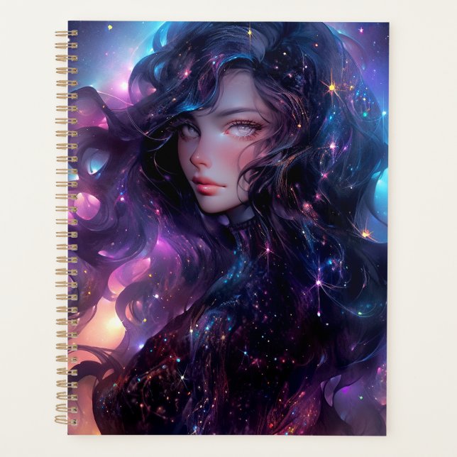 Anime Girl Made Of Stars Planner (Front)