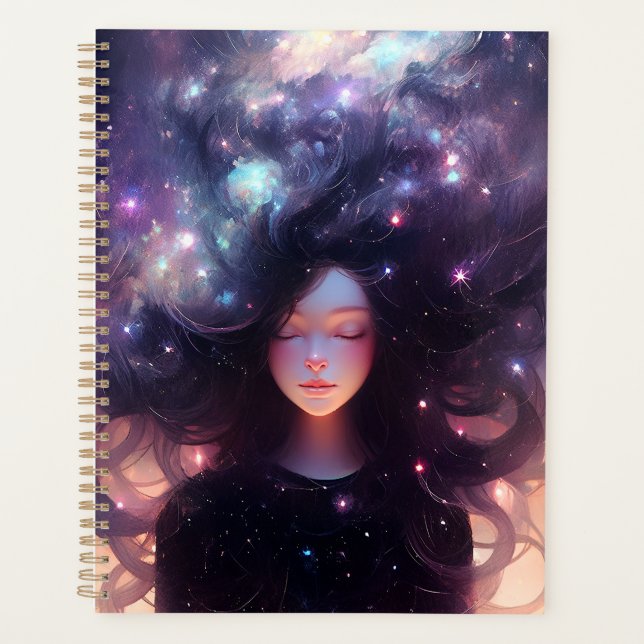 Anime Girl Made Of Stars Planner (Front)