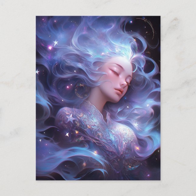Anime Girl Made Of Stars Postcard (Front)