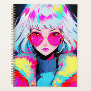 Anime Girl Modern Colourful Art Planner