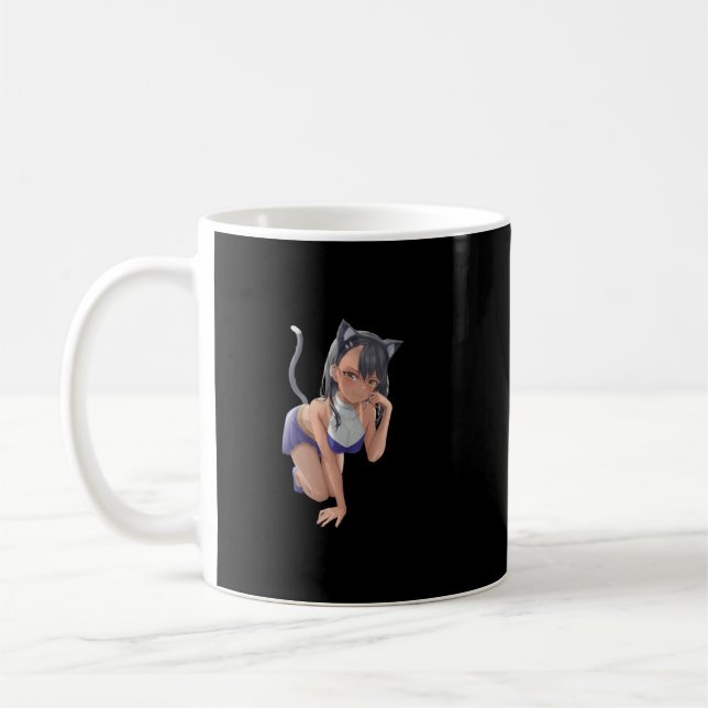 Anime girl Nagatoro sexy hentai anime catgirl Stic Coffee Mug (Left)