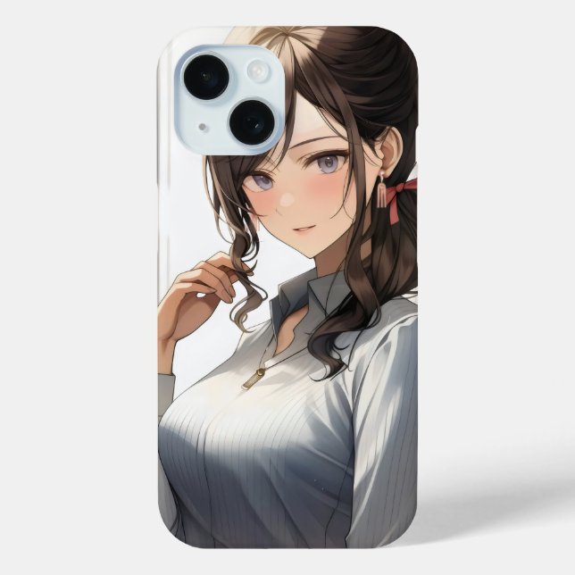 Anime Girl Office Worker Case-Mate iPhone Case (Back)