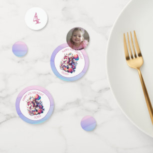 Anime Girl on Unicorn Birthday Personalised Confetti