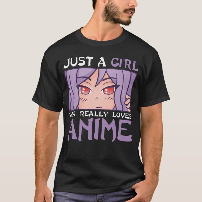 Anime Girl Otaku Kids Japanese Comic Manga Fan T-Shirt (Front)