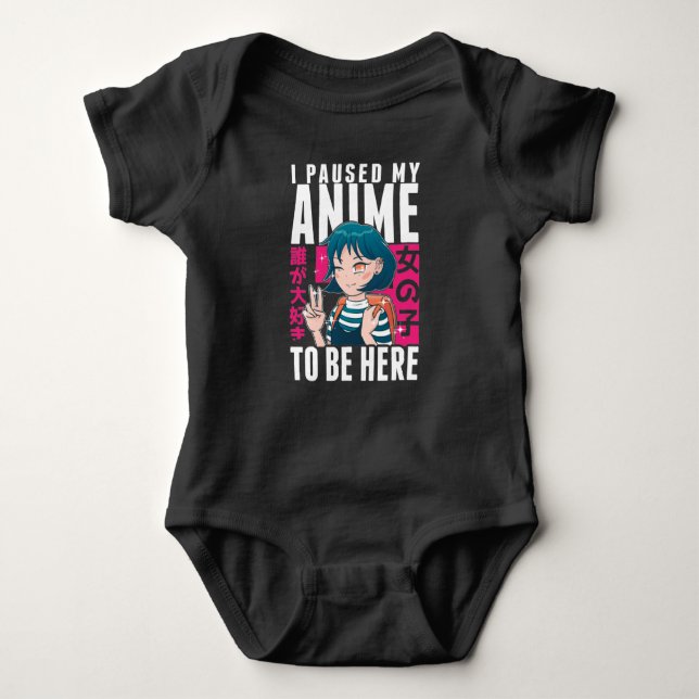 Anime Girl Otaku Teen Japanese Manga Fan Baby Bodysuit (Front)