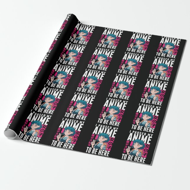 Anime Girl Otaku Teen Japanese Manga Fan Wrapping Paper (Unrolled)