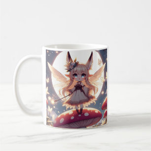 Anime Girl Pixie Hippie Moon Fairy Coffee Mug