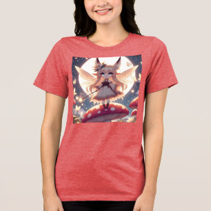 Anime Girl Pixie Hippie Moon Fairy Tri-Blend Shirt