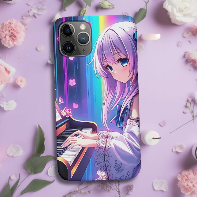 Anime Girl Playing Piano   Case-Mate iPhone Case (Creator Uploaded)