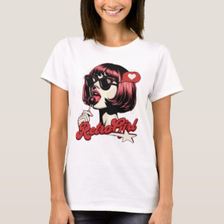 Anime Girl Pop Art Graphic T-Shirt - Cute Retro Ma