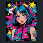 Anime Girl Poster–Modern Pop Art Style Wall Deco Poster<br><div class="desc">Add bold personality to your space with this vibrant anime girl poster in a modern pop art style. Featuring striking colours, expressive character design, and a playful contemporary twist, this wall art is perfect for anime fans, pop art lovers, and anyone who enjoys unique statement decor. Ideal for bedrooms, game...</div>