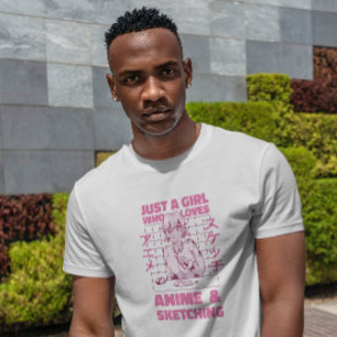 Anime Girl Sketching Quote   T-Shirt