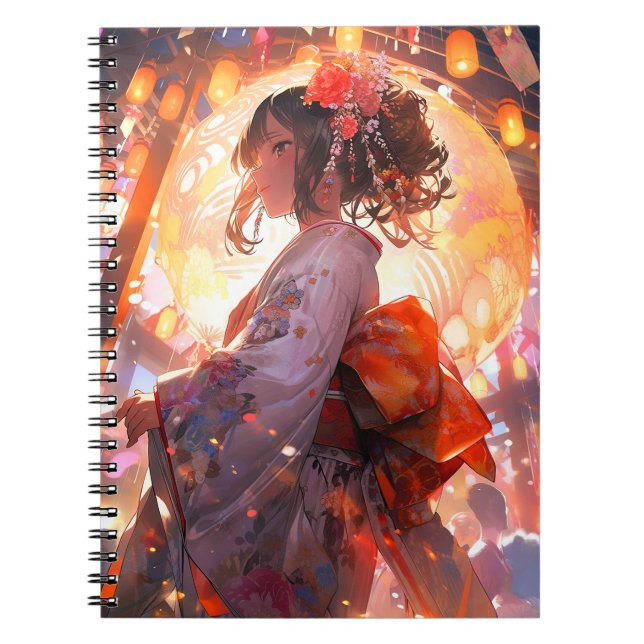 Anime Girl Stars Notebook (Front)
