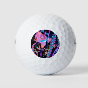 Anime Girl Sticking Her Tongue Out Golf Balls