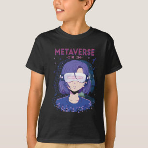 Anime girl virtual reality glasses Boys T-Shirt