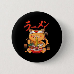 Anime Girl Waifu Who Loves Anime Ramen And Sketchi 6 Cm Round Badge
