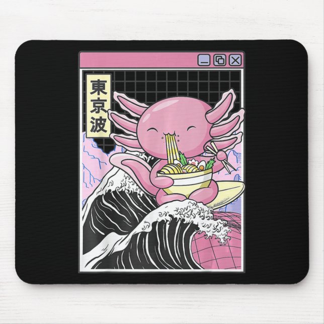 Anime Girl Waifu Who Loves Anime Ramen And Sketchi Mouse Pad (Front)